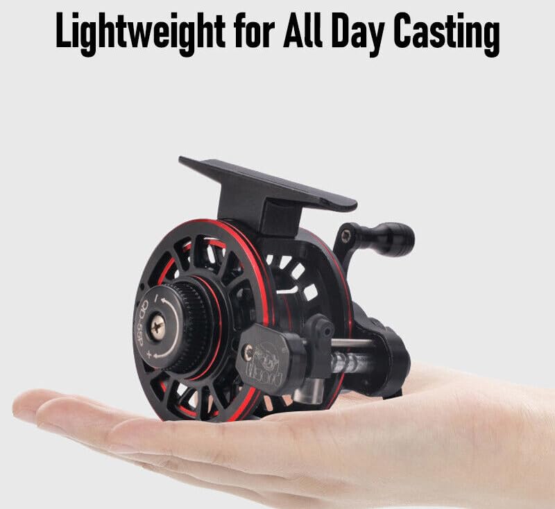 Metal Ice Fishing Reel High Speed 3.0:1, 3+1BB Inline Ice Fishing Reels
