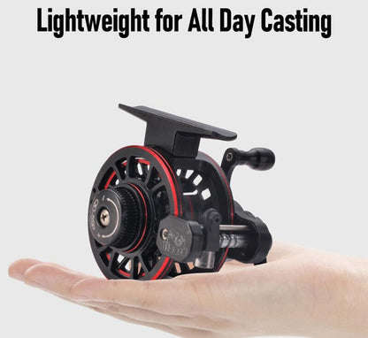 Metal Ice Fishing Reel High Speed 3.0:1, 3+1BB Inline Ice Fishing Reels