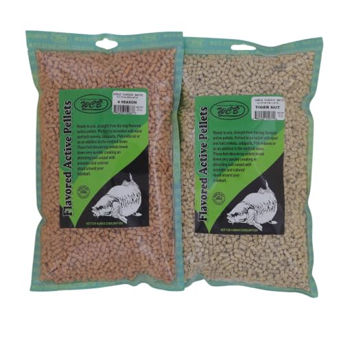 WCB Carp Baits – Flavored Active Pre-Baiting Pellets for Carp & Catfish – High-Attract Fishing Bait (2lb Bag, Carp Candy)