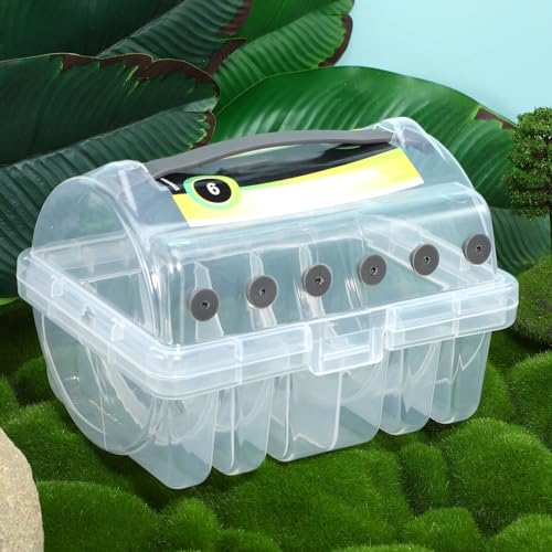 Happyyami Fishing Line Case Line Spool Box Clear Fishing Line Holder Fishing Storage Box Slots Fishing Line Case Fishing Line Organizer Fishing Tool Holder Clear Visibility Fishing Line
