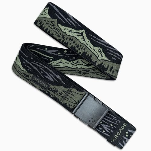 Arcade Belts A2 Unisex Adventure Belt: Heavy Duty Stretch, Metal Free Buckle - color: Out-of-range - Ivy Green, size: Standard (Up to 40"); 1.5" Wide