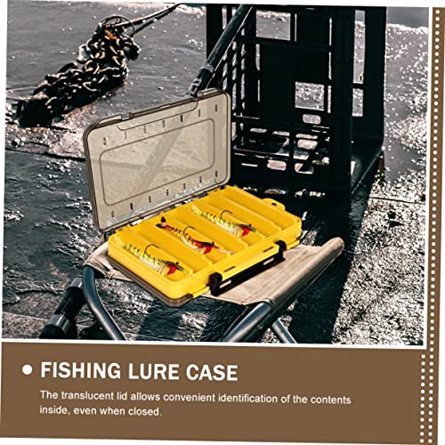 SUPVOX 2Pcs Double-Sided Drainage Fishing Lure Storage Container Waterproof Storage for Soft and Hard Baits Compartment Organizer for Fishing Gear for Freshwater