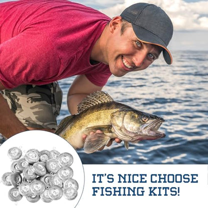 24 Pieces Fishing Disc Sinkers Weights Disc Sinker Fishing Sinkers Weights for Saltwater Catfishing Trolling Surf Tackle - size: 2 oz