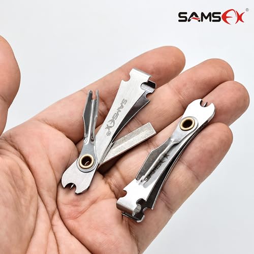 SAMSFX Fishing Quick Knot Tying Tool, Fly Fshing Line Cutter, Fishing Tippet Clippers with Retractors