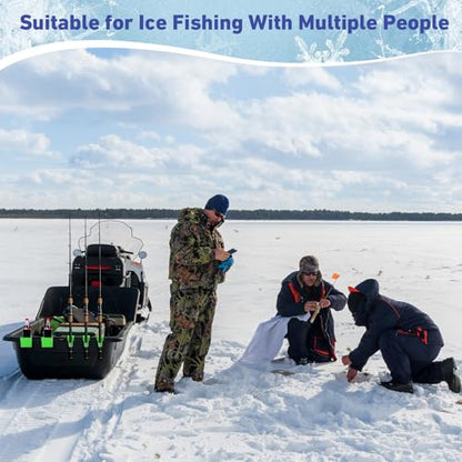 Moxweyeni 4 Pcs Ice Fishing Sled and Bucket Phone, Drink, and Tool Holder Bucket Rod Holder for Sleds and Buckets