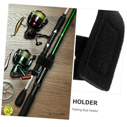KICHOUSE 5pcs Fishing Rod Straps Elastic Angling Accessories Slip Design for Boat Rods Fishing Pole Bands