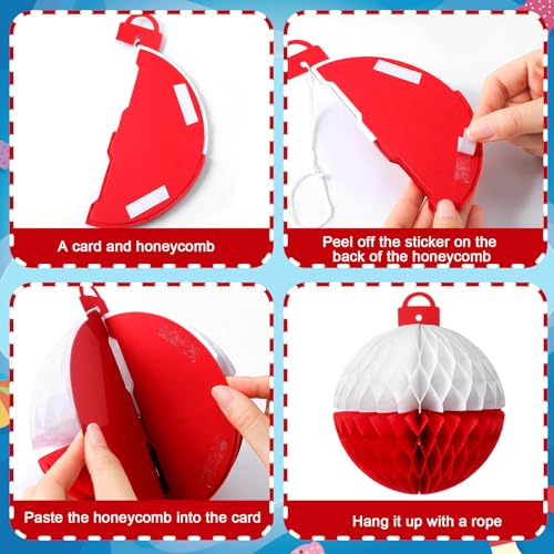 Fourluoo 12 Pcs Gone Fishing Party Decorations Fishing Bobbers Floats Honeycomb Ball for Fishermen Party Supplies Bobber Paper Hanging Ceiling Sign for Birthday Baby Shower Decor(Red,5.9 x 7 Inch) - size: 5.9 x 7 Inch