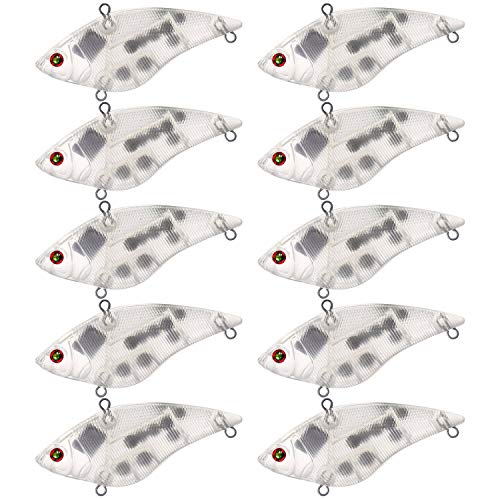 20pcs Lures Blank,Unpainted Fishing Lures Blank Minnow Crankbaits Hard Bait Bodies Set 7.3cm 14.7g