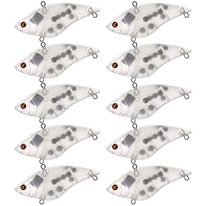 20pcs Lures Blank,Unpainted Fishing Lures Blank Minnow Crankbaits Hard Bait Bodies Set 7.3cm 14.7g