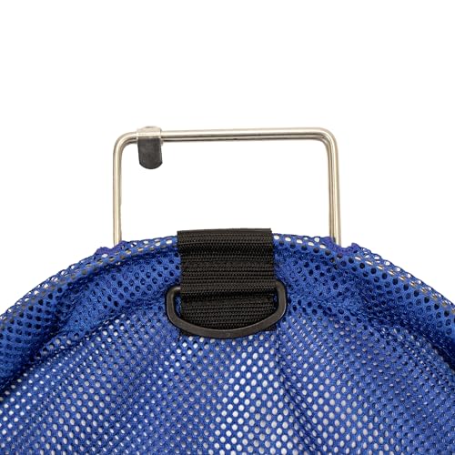 Scuba Choice Fish Bag Net with 5mm Stainless Steel Wire Handle – 24" x 17" Size, 12" Diameter, Secure Closing Clip, Reinforced Mesh - Durable & Reliable for Spearfishing, Diving, and Fishing – Blue