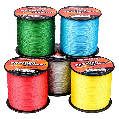 Braided Fishing Line 4 Strands Stronger Multifilament PE Braid Wire for Saltwater 6LB-100LB 110yards 328yards 547yards Super Strong Superline - color: Blue, size: 328Yds/8LB