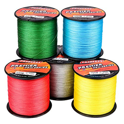 Braided Fishing Line 4 Strands Stronger Multifilament PE Braid Wire for Saltwater 6LB-100LB 110yards 328yards 547yards Super Strong Superline - color: Blue, size: 328Yds/8LB