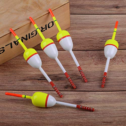 AGOOL Slip Bobbers Wood Fishing Floats and Bobbers Spring Bobbers Stick Slip Bobbers for Crappie Fishing Bobbers for Crappie Panfish Walleyes Trout Bass Fishing 5/10pcs - color: 1.57 x 0.91 x 5.63 inch - 10pcs