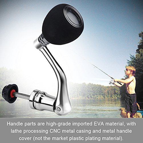 Reel Replacement Metal Power Handle Grip Part Metal Rocker Arm Grip Fishing Spinning Reel Handle Grip (4000 & 5000 & 6000 Red Large) Penn Fierce 5000 Parts Shakespeare Reel Parts