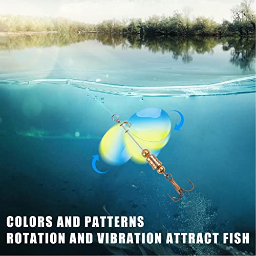 Colorado Spinner Blades Fishing Lures Kit 40pcs DIY Lure Making Set for Spinner baits Spoons Walleye Rig Trout Salmon Bass Fishing - style: B-40pcs