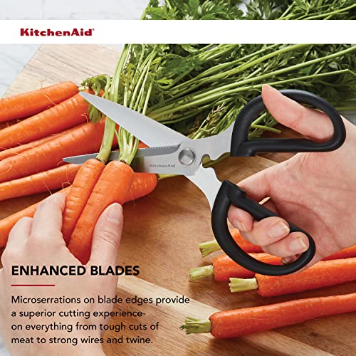KitchenAid KQ351OHOBA Universal Stainless Steel Shears, Utility, Black - color: Onyx, size: 1 Pack