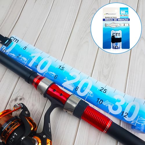OROOTL Fish Ruler Fishing Measuring Tape, 2 Packs 36in/90cm Folding Fishing Ruler with Storage Strap Portable Roll Up Waterproof Fish Tape Measure Tool