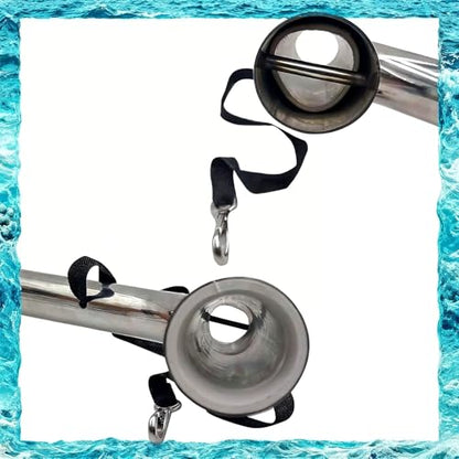 2 Pack Fishing Rod Holders for Kayak & Boat, 360° Swivel Clamp Rod Holder with Enlarged Base, Fits Round Square Tubes, Jon Boat, Canoe, Fishing Accessories - color: Silver