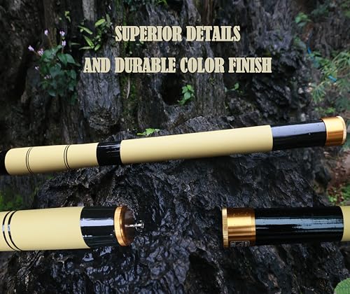 Tenkara Rod Carbon Fiber Telescopic Fishing Rod Portable Ultralight Fishing Tenkara Rod Collapsible Bass Crappie Full Kit Fishing Pole All Waters Bamboo - color: Yellow hand rod, size: 14.7 ft & 4.5m