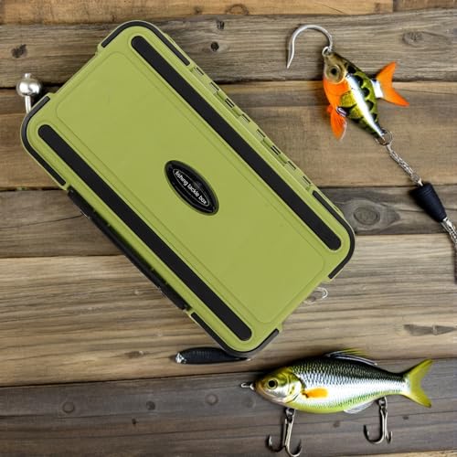 SUPVOX Fishing Gear Storage Box Large Waterproof Lure Box Kit with Multiple Compartments Portable Fishing Tackle Organizer Case for Freshwater and Saltwater Anglers