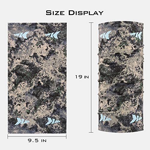 KastKing Sol Armis Neck Gaiter - UPF 50 Face Mask - UV Sun Protection Mask for Men & Women, Fishing, Hiking - color: C: Boulder Camo Origins