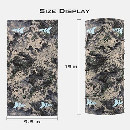 KastKing Sol Armis Neck Gaiter - UPF 50 Face Mask - UV Sun Protection Mask for Men & Women, Fishing, Hiking - color: C: Boulder Camo Origins