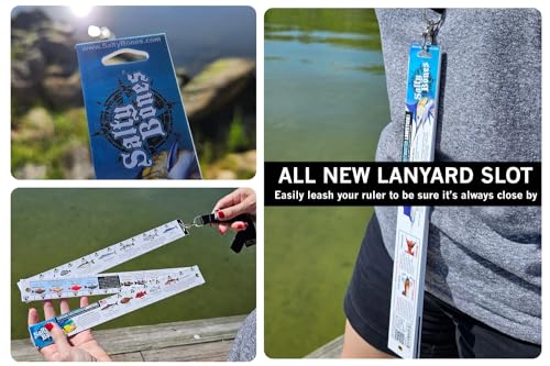 Salty Bones Florida Saltwater Lawstick - Double-Sided 36" Folding Fishing Ruler with Florida's Atlantic and Gulf Guidelines - Made in the USA - Updated for 2026