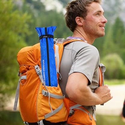Chris.W Portable Trekking Pole Carrying Bag Storage Bag Pouch with Zipper for Walking Stick Hiking Poles Travel Case - color: Blue