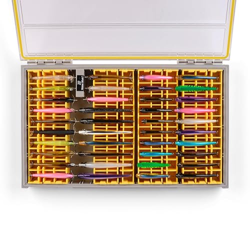 Plano EDGE 3700 Hard Minnow Box, Stores 30-50 Fishing Baits, with Rust-Preventive Rustricor, Dri-Loc Watertight Seal, WaterWick, Transparent DuraView Lid, Storage for Hard Bait and Lures - style: 3700 Hard Minnow