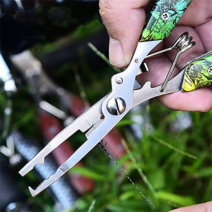 Fishing Pliers, Fishing Accessories Saltwater Fishing Gear Fishing Pliers Hook Remover Split Ring, Fly Fishing Tools Set, Fishing Pliers Saltwater, Fishing Gifts for Men