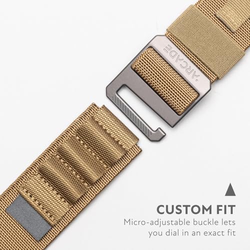 Arcade Belts Hardware Alu Utility Belt - Low-Profile Aluminum Buckle, Heavy Duty Work Belt, Stretch Webbing, Anti-Slip - color: Coyote, size: Long | L/XL – Fits up to 52”