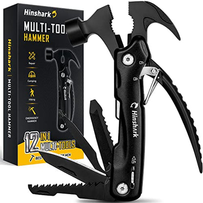 Gifts for Men 12 in 1 Hammer Multitool, Anniversary Birthday Gifts for Men Dad Husband Him Grandpa, Unique Gift for Dad Who Have Everything, Camping Essentials Cool Gadgets Tools