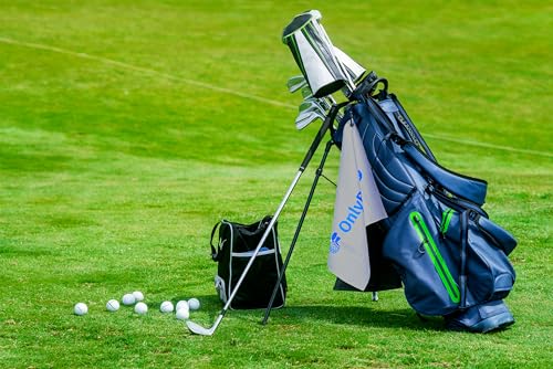 OnlyGolf Funny Microfiber Golf Towel – Large 14" x 20" Clip for Golf Bags Clubs Balls Perfect Golf Gag Gift Enthusiasts Waffle Men Premium Carabiner (Gray OnlyBack9) - color: Gray Onlyback9