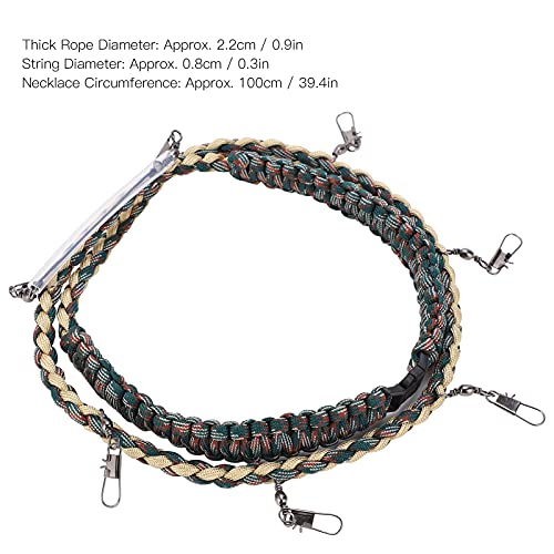 KIMISS Fly Fishing Lanyard, Necklace with Tippet Holder and Multi Clips, Convenient Tool for Holding Various Fly Fishing Gadgets and Accessories