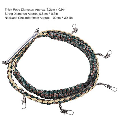 KIMISS Fly Fishing Lanyard, Necklace with Tippet Holder and Multi Clips, Convenient Tool for Holding Various Fly Fishing Gadgets and Accessories
