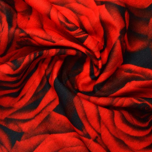 Obacle Skull Face Mask for Women Dust Wind Sun Protection Rave Festival Riding - color: Pure Red Rose