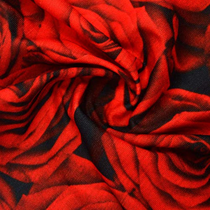 Obacle Skull Face Mask for Women Dust Wind Sun Protection Rave Festival Riding - color: Pure Red Rose
