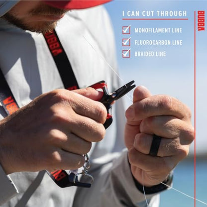 Bubba Micro Fishing Shears with Lanyard, Titanium-Nitride Coated Blades, Cuts through Monofilament, Fluorocarbon, and Braided Line, For Fishing - size: Micro