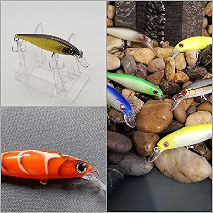 10 Blank Unpainted Minnow Crankbait Topwater Lipless Jerkbait Fishing Lures V3 - color: UPM762P10