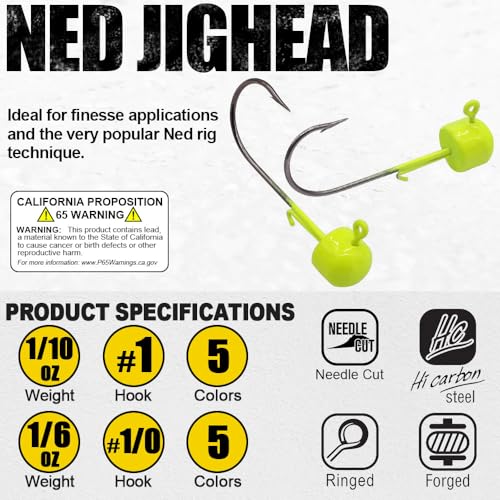 Ned-Rig-Kit-Finesse-Baits-Soft-Plastic-Worms-Fising-Lure for Bass Stick Swimbait Minnow Crawfish Lures Shroom Ned Jig Head Kit - color: 35-Piece 2.75'' #02 Stick Worms Ned Rig Kit