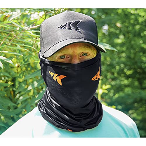 KastKing Sol Armis Neck Gaiter - UPF 50 Face Mask - UV Sun Protection Mask for Men & Women, Fishing, Hiking - color: H: Black (Size: 19"x9.5")