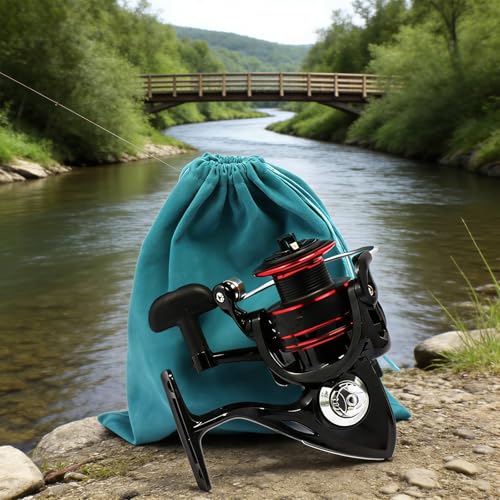 Multifunctional Fishing Tackle Storage Pouches Soft Fabric Protects Gear Compact Design Organizers Bag Fishing Accessories Protective Reel Cover