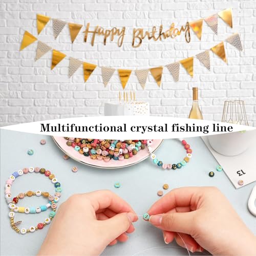 Clear Fishing Line, 328FT Invisible Fishing Wire, Lower Memory Extruded Nylon Monofilament Line with UV Protection for Freshwater & Saltwater, Hanging Decorations, Beading