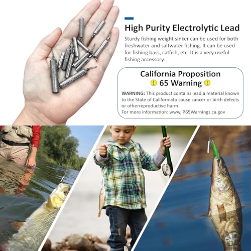 Lead Fishing Weights Sinkers, 1/8 oz, 3/16 oz, 1/4 oz, 3/8 oz, 1/2 oz, 3/4 oz Small Drop Shot Weights with Barrel Swivels for Saltwater Freshwater Fishing Bass Catfish Fishing - size: 3/4oz-16pcs
