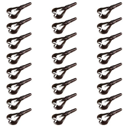 Lunker City Fishing 3" or 4" Karate Craw 3 Pack Bundle Soft Plastic Crawfish Bass Lure Open Claws Bait, 21 Pcs, Made in The USA - color: Dark Craw, size: 3 Inch
