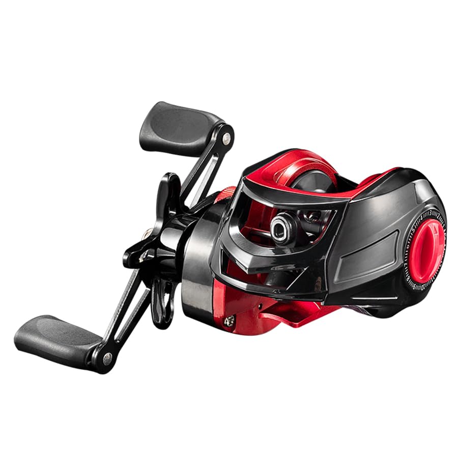 Rooblinos BR Baitcasting Fishing Reel Lightweight Aluminum Spool Fishing Reel 17.6Lbs Max Drag Magnetic Braking System 7.2:1 High-Speed Gear Ratio Saltwater Freshwater Baitcaster Reels
