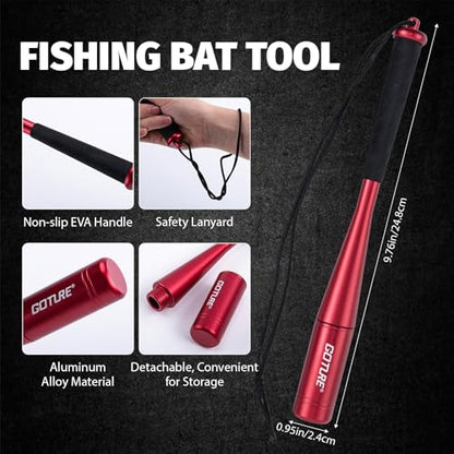 Goture Fishing Tool Kit,Fishing Pliers,Fillet Knife with Sheath,Fish Lip Gripper,Fish Hook Remover,Lanyard,Line Scissors,Sharpener,Stainless Steel Soap,Saltwater Gear Kit,Red/Pink,Gifts for Men/Women - color: A10:10pcs Fishing Tool Kit