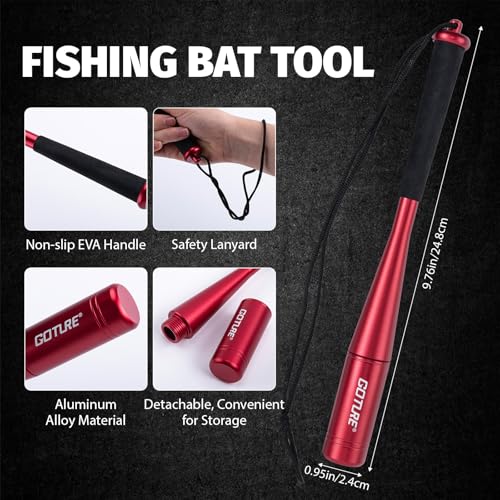 Goture Fishing Tool Kit,Fishing Pliers,Fillet Knife with Sheath,Fish Lip Gripper,Fish Hook Remover,Lanyard,Line Scissors,Sharpener,Stainless Steel Soap,Saltwater Gear Kit,Red/Pink,Gifts for Men/Women - color: A10:10pcs Fishing Tool Kit