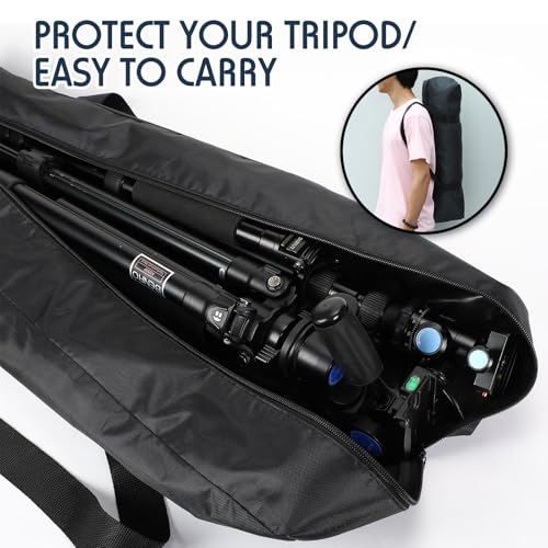 3 Pcs Tripod Carrying Case Bag Water Resistant Durable Lightweight Multifunctional Tripod Carrying Case with Heavy Duty Suit for Tent, Fishing Pole, Lights, Speakers, Cameras(Black,32 Inch)
