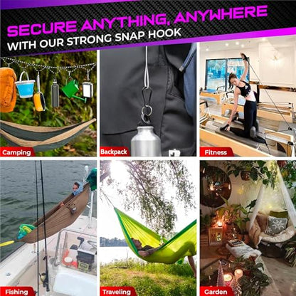 PAMAZY 2Pcs 5.5In Spring Snap Hooks 1000LBS Capacity, Utility Hook Clip, Heavy Duty Rope Connector, Quick Link Snap Hooks for Indoor & Outdoor, Hanging, Camping, Fishing - size: 2Pcs 5.5In
